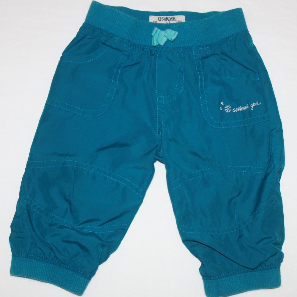 Vintage OshKosh Girls Light Blue Snow Pants 6 Months